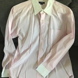 Men’s J Crew Pink & White Shirt